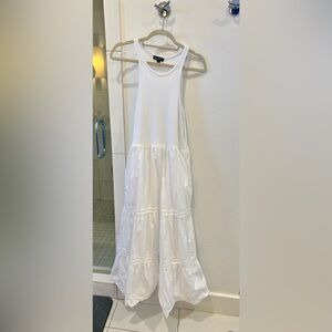 J.Crew White Ribbed Maxi